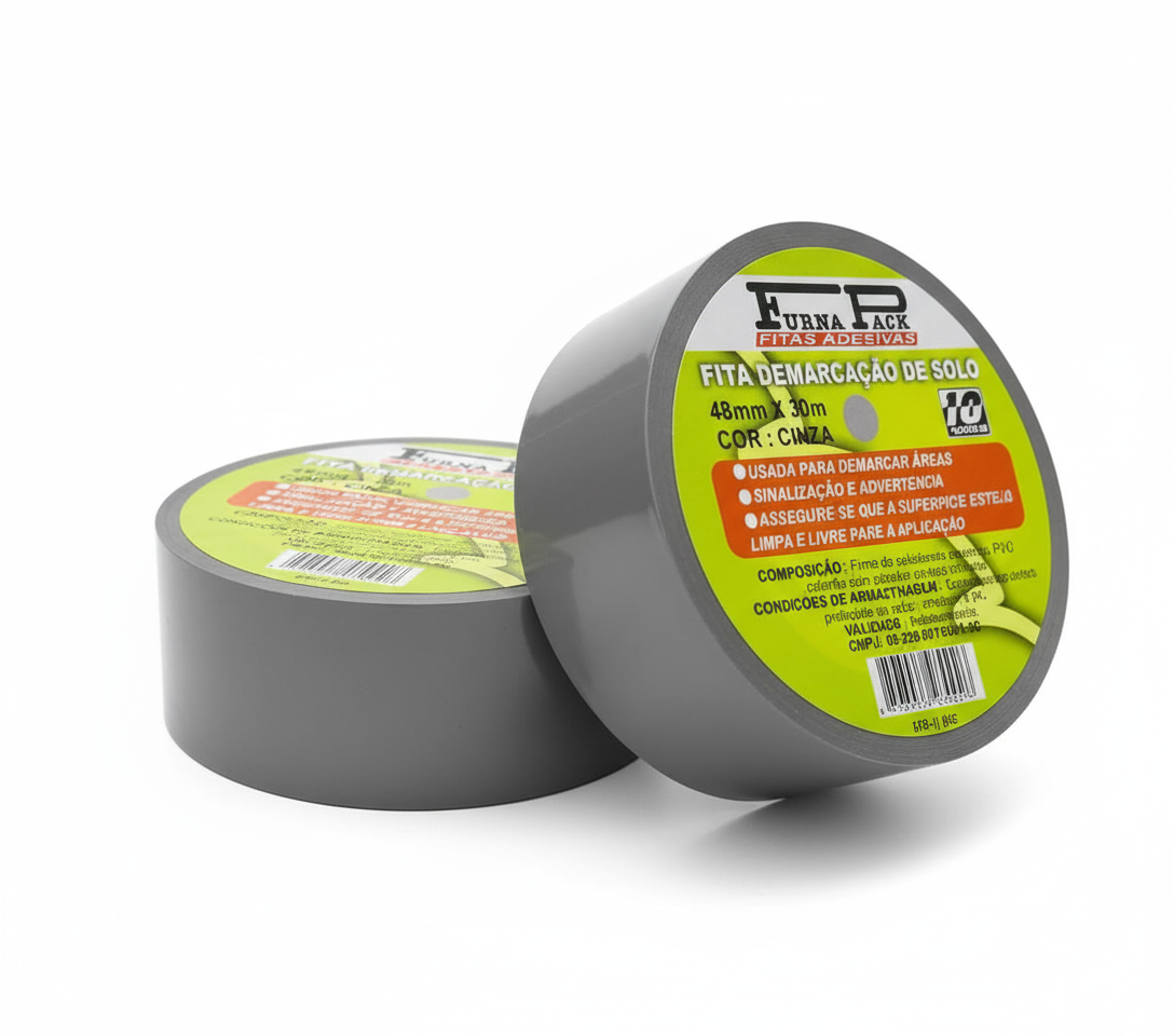 Fita PVC Cinza (Kit com 2)